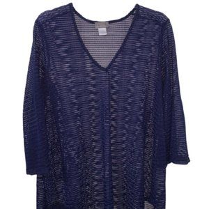 Jordan Taylor | Swim | Jordan Taylor Sheer Navy Blue Swim Coverup